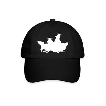 Ratpack Ratten Motiv - Baseballkappe - Schwarz/Schwarz - Vorne