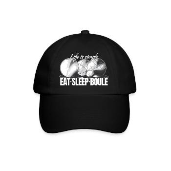 Boules de boules pour joueurs de pétanque - Casquette classique - noir/noir - Devant