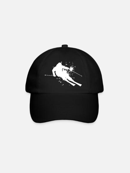 Freestyle Skiers Men Skiing Skiing Skiing - Baseball Cap - black/black