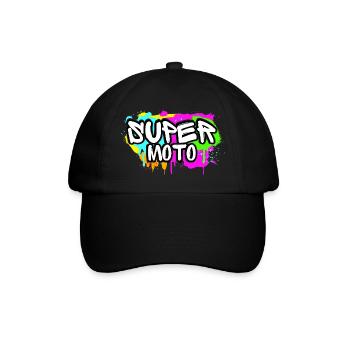 Supermoto / Supermotard / Supermoto Wheelie Biker - Baseball Cap - black/black - Front