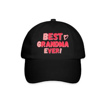 Best Grandma ever! red pink pink - Baseball Cap - black/black - Front