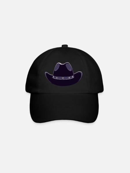 cowboyhut - Baseballkappe - Schwarz/Schwarz
