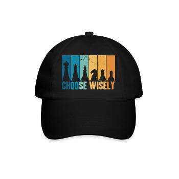 Chess Pieces Vintage Chess Chess Game - Baseball Cap - black/black - Front