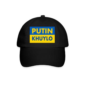 putin khuylo - Baseballkappe - Schwarz/Schwarz - Vorne