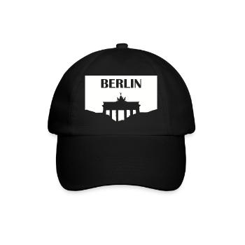 Porte de Brandebourg de Berlin blanc - Casquette classique - noir/noir - Devant
