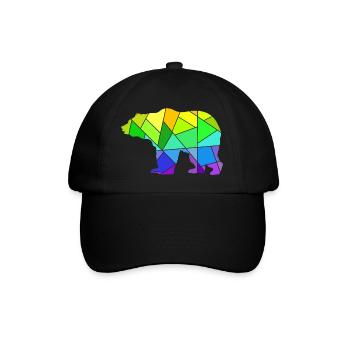 Figures géométriques colorées de l’ours - Casquette classique - noir/noir - Devant