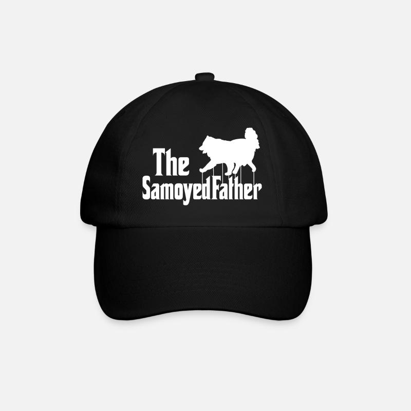 Samojeden Hund Herren Motiv Samojede Papa - Baseballkappe - Schwarz/Schwarz