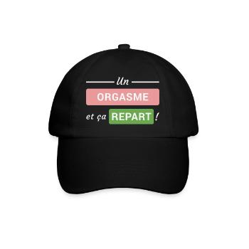 Un orgasme et ça repart ! - Casquette classique - noir/noir - Devant