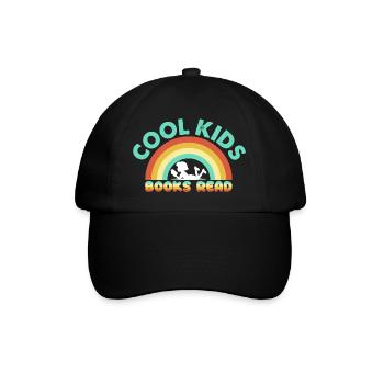 Cool Kids Read Book Reader Funny Bookworm - Baseball Cap - black/black - Front