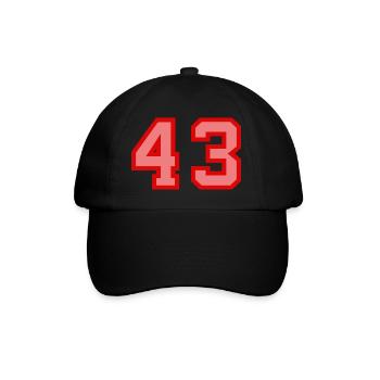 Cool Retro Retrostyle Jersey Number Back Number - Baseball Cap - black/black - Front
