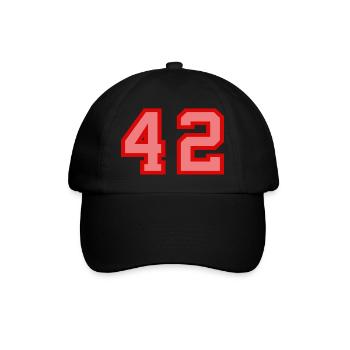Cool Retro Retrostyle Jersey Number Back Number - Baseball Cap - black/black - Front