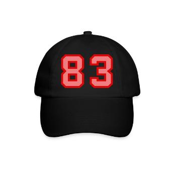 Cool Retro Retrostyle Jersey Number Back Number - Baseball Cap - black/black - Front