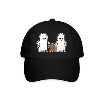 Lustiges Halloween Ehebruch Gespenst Bastard baby - Baseballkappe - Schwarz/Schwarz - Vorne