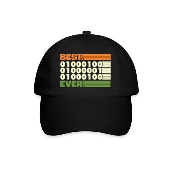 Best Coding dad ever - Baseballkappe - Schwarz/Schwarz - Vorne