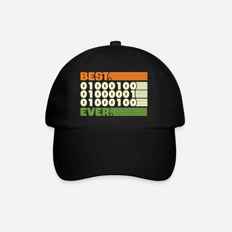 Best Coding dad ever - Baseballkappe - Schwarz/Schwarz