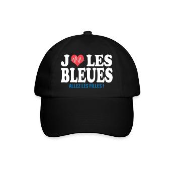 football feminin J aime les bleues football france - Casquette classique - noir/noir - Devant