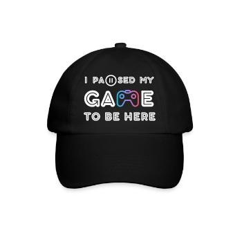 I Paused my Game To Be Here - Casquette classique - noir/noir - Devant