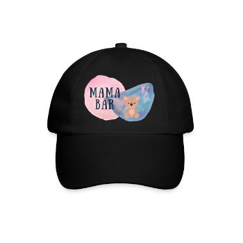 Mama Bär - Baseballkappe - Schwarz/Schwarz - Vorne