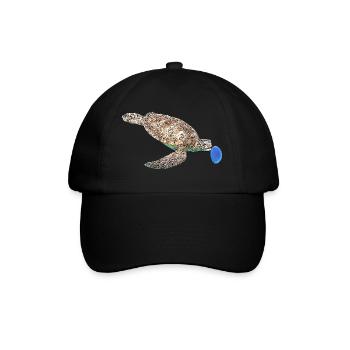 Green sea turtle - Baseball Cap - black/black - Front