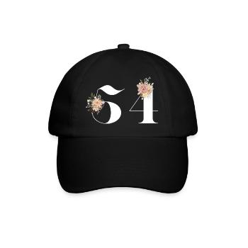 54th Anniversary flowers (Gift of 54 years) - Baseball Cap - black/black - Front