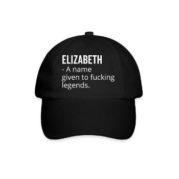 Elizabeth ein Name für verdammte Legenden - Baseballkappe - Schwarz/Schwarz - Vorne