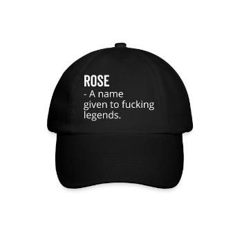 Rose ein Name, der den verdammten Legenden gegeben wurde - Baseballkappe - Schwarz/Schwarz - Vorne
