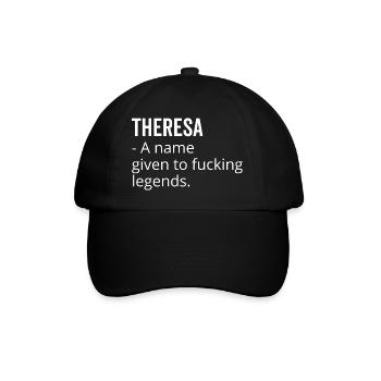 Theresa ein Name für verdammte Legenden - Baseballkappe - Schwarz/Schwarz - Vorne