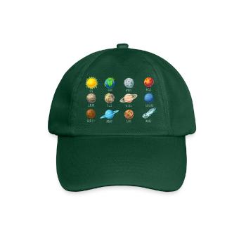 Planètes avec des noms - Casquette classique - vert bouteille - Devant