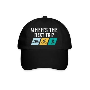 When's the next Tri? Triathlete Triathlon - Baseball Cap - black/black - Front