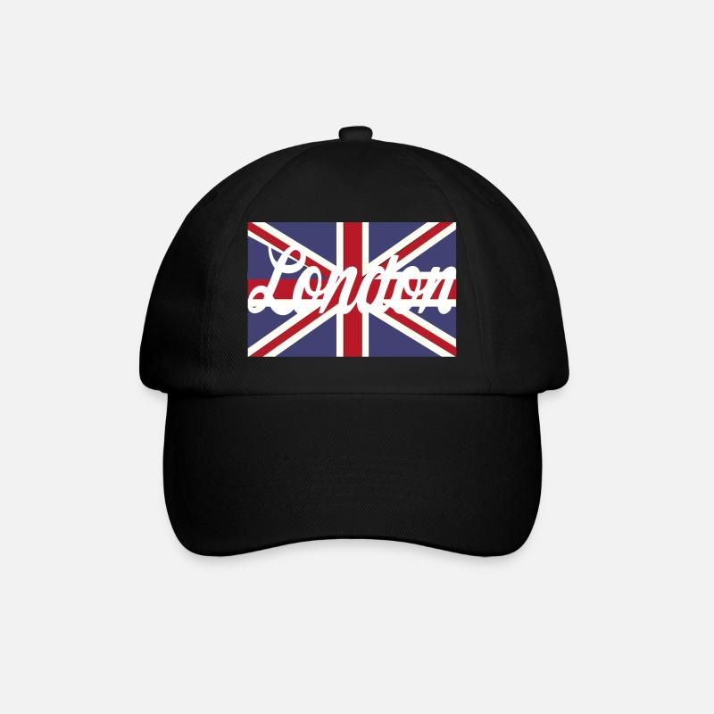 London - Baseballkappe - Schwarz/Schwarz