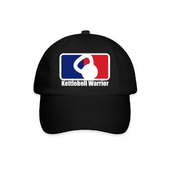 Kettlebell Warrior T-Shirt Design - Baseballkappe - Schwarz/Schwarz - Vorne