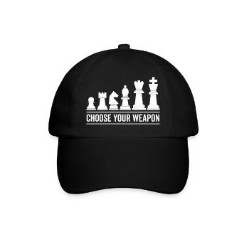 Wähle dein Waffenschach - Baseballkappe - Schwarz/Schwarz - Vorne