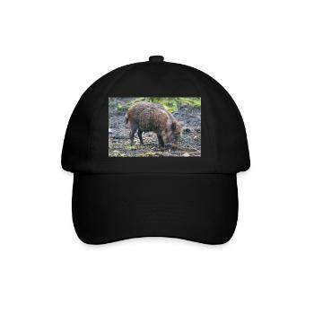 Wildschwein Sus scrofa - Baseballkappe - Schwarz/Schwarz - Vorne