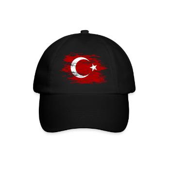 Drapeau de la Turquie utilisé - Casquette classique - noir/noir - Devant