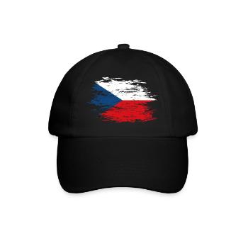 Drapeau de la République tchèque utilisé - Casquette classique - noir/noir - Devant