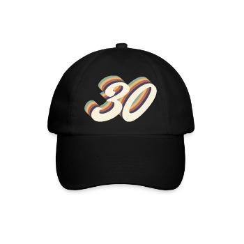 30ème anniversaire vintage - Casquette classique - noir/noir - Devant