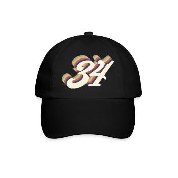 34th anniversary vintage - Baseball Cap - black/black - Front