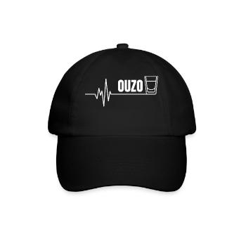 Ouzo disant pour les Grecs Un ouzo par jour - Casquette classique - noir/noir - Devant