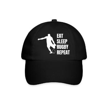 Rugby Rugbytrainer Rugbyspieler Geschenk Rugbyteam - Baseballkappe - Schwarz/Schwarz - Vorne