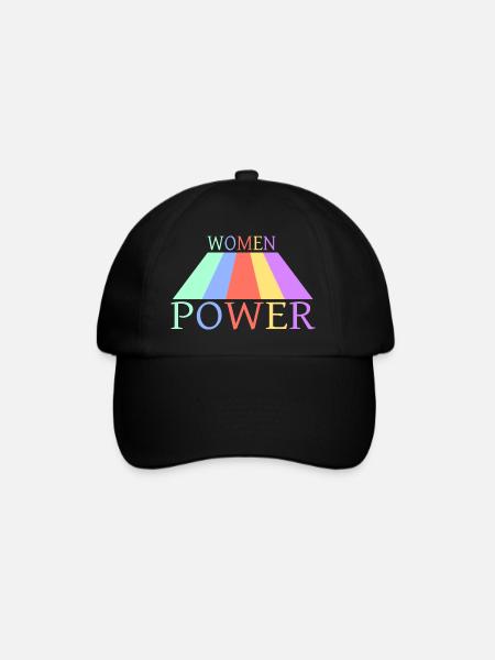 Frauenpower - Baseballkappe - Schwarz/Schwarz