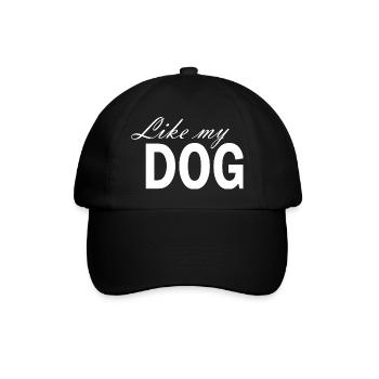 Dog Hund - Baseballkappe - Schwarz/Schwarz - Vorne