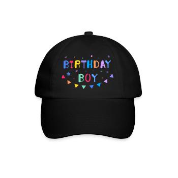 TYPO DE GARÇON D’ANNIVERSAIRE - Casquette classique - noir/noir - Devant