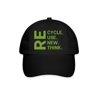 Recycle Reuse Renew Rethink For Earth Day 2023 - Casquette classique - noir/noir - Devant