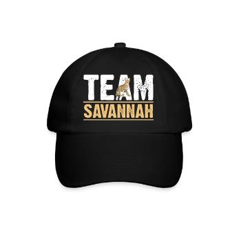 Savannah Katze - Baseballkappe - Schwarz/Schwarz - Vorne