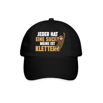 Bergsteigen Bouldern Klettern Kletterer - Baseballkappe - Schwarz/Schwarz - Vorne