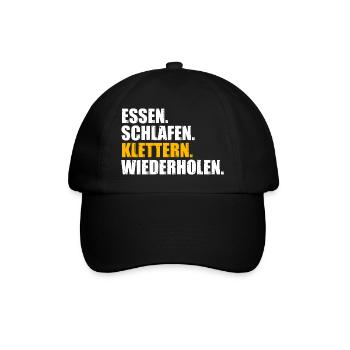 Bergsteigen Bouldern Klettern Kletterer - Baseballkappe - Schwarz/Schwarz - Vorne