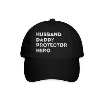 Homme Mari Papa Protecteur Héros Fête des pères Pour - Casquette classique - noir/noir - Devant