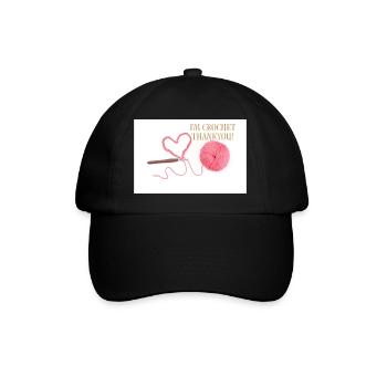 Crochet Thankyou - Baseball Cap - black/black - Front
