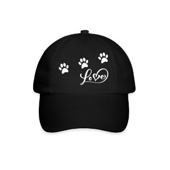 Animal Lover Design with Paws - Baseball Cap - black/black - Front