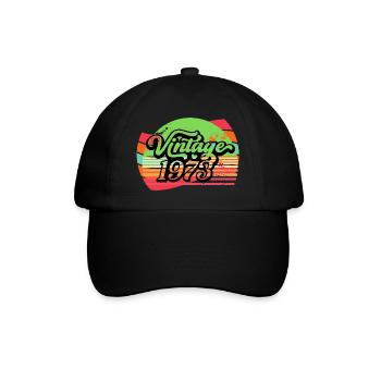 Vintage 1973 - Baseballkappe - Schwarz/Schwarz - Vorne